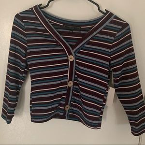 Vibe sportswear button down v-neck shirt